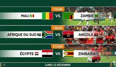CAN 2025&nbsp;: Mali, Egypte, Afrique du sud en piste... les matchs prévus ce lundi 22 décembre